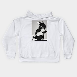 Chinchillas Shadow Silhouette Anime Style Collection No. 14 Kids Hoodie